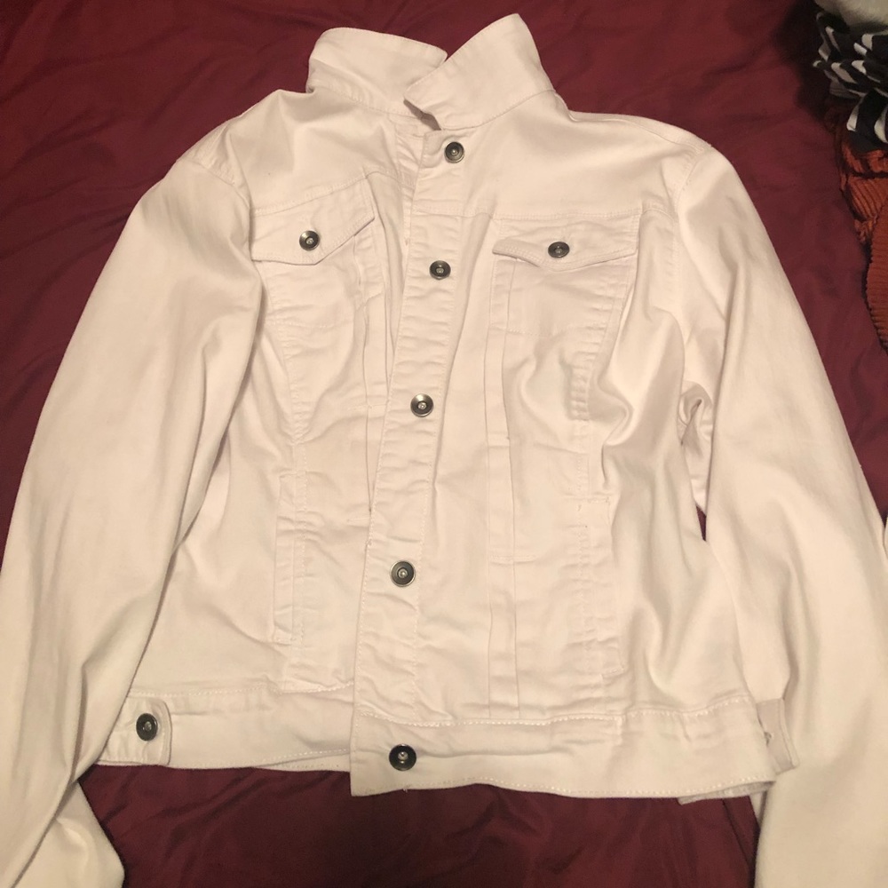 White jean jacket